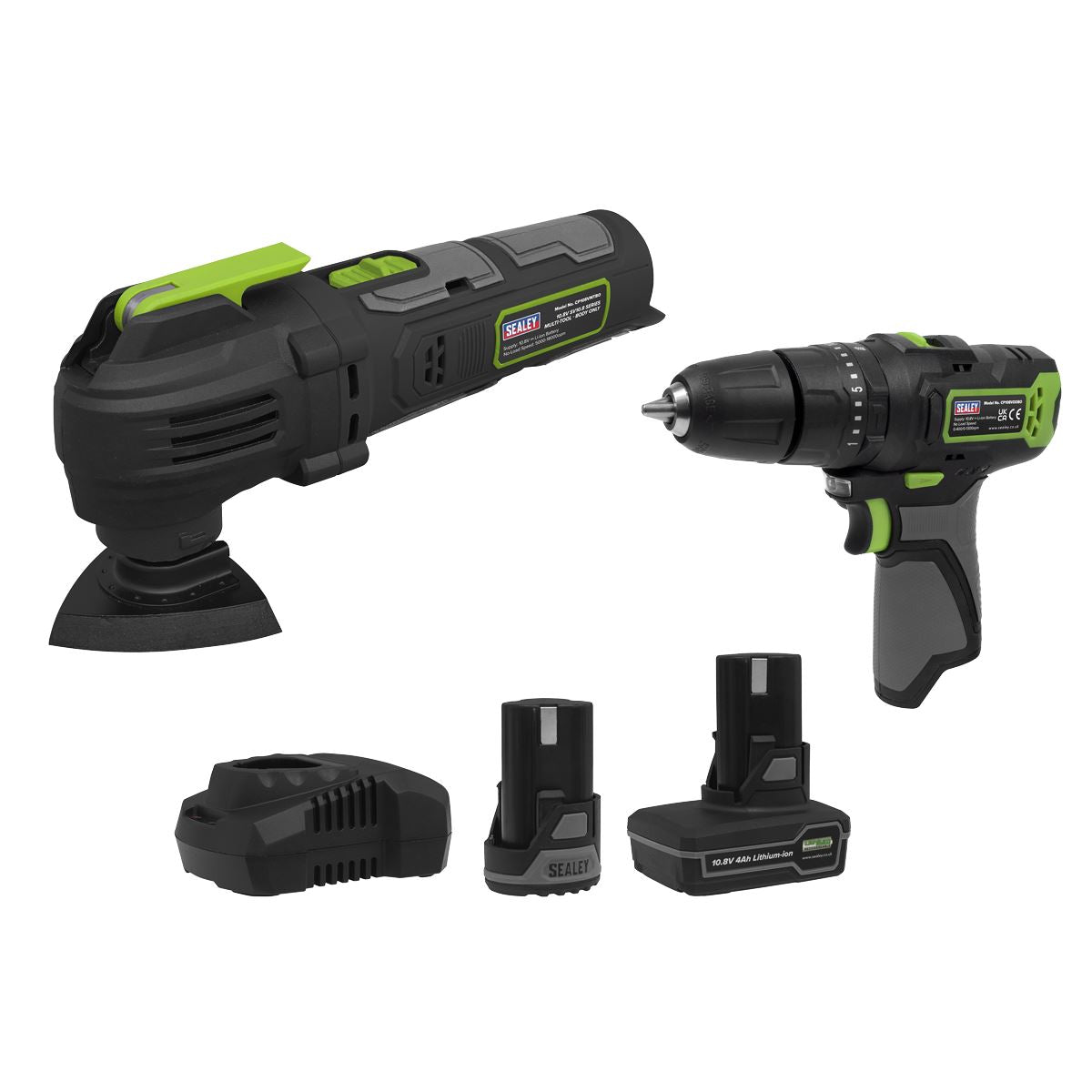 Sealey Combi Drill & Multi-Tool Kit 2 x 10.8V SV10.8 Series CP108VCOMBO5