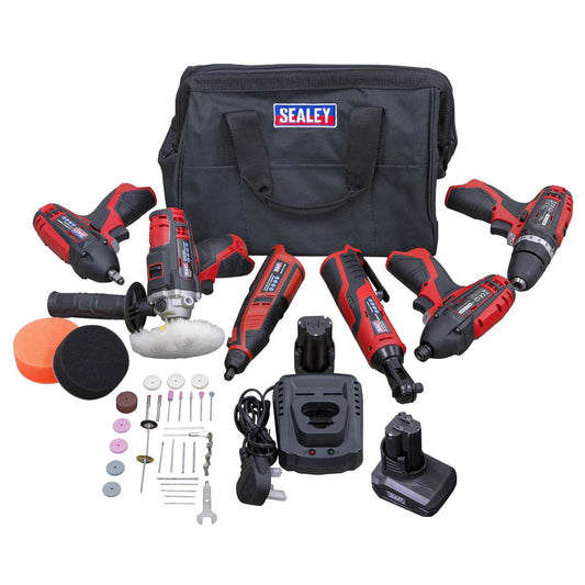 Sealey 6 x 12V SV12 Series Cordless Power Tool Combo Kit CP1200COMBO2