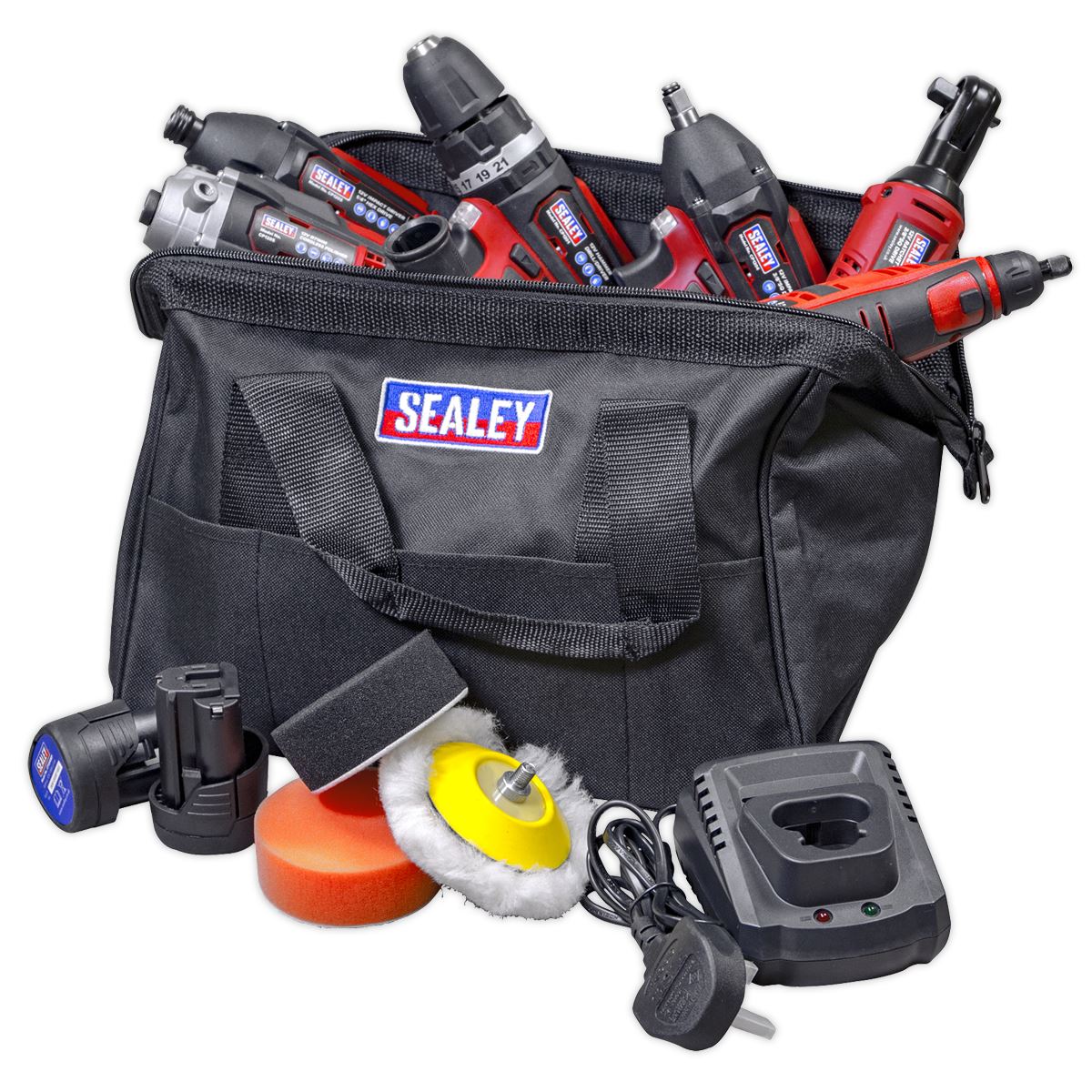 Sealey 6 x 12V SV12 Series Cordless Power Tool Combo Kit CP1200COMBO2