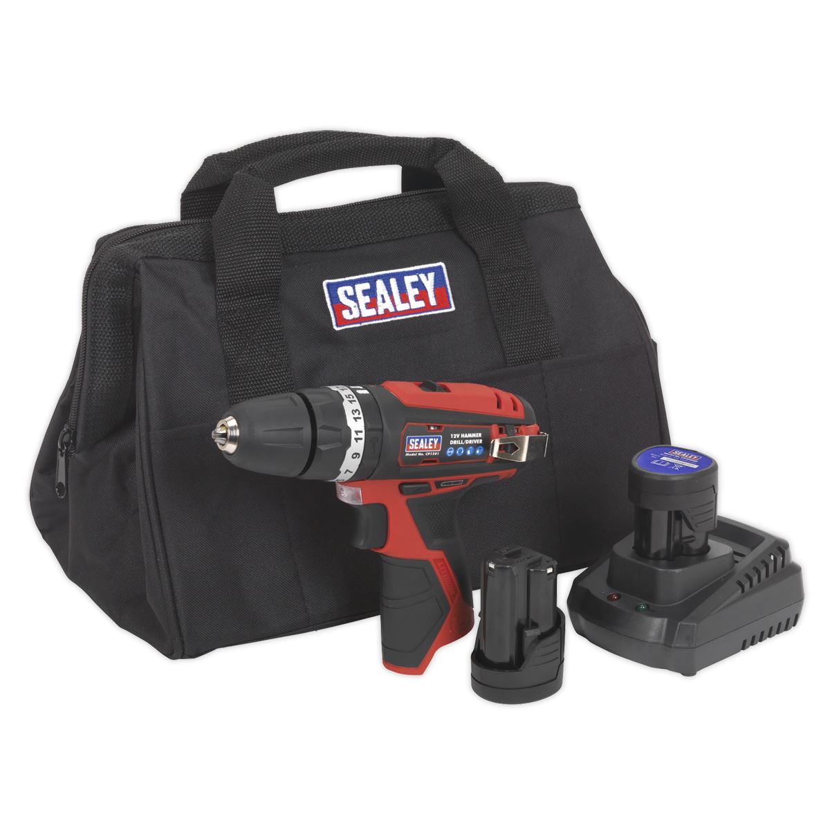 Sealey Combi Drill Kit �10mm 12V SV12 Series - 2 Batteries CP1201KIT