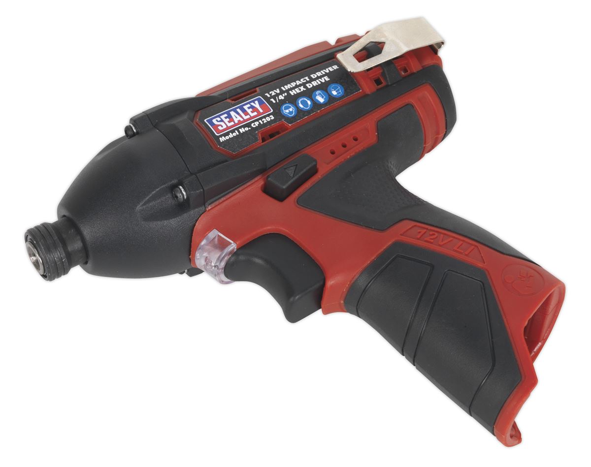 Sealey Cordless Impact Driver 1/4"Hex Drive 12V SV12 Series - Body Only CP1203