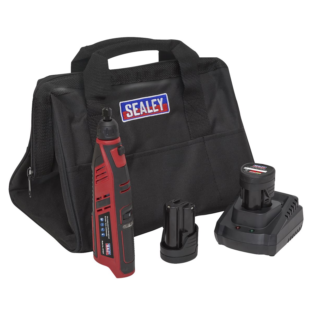 Sealey Cordless Rotary Tool & Engraver Kit 49pc 12V SV12 Series - 2 Batteries CP1207KIT