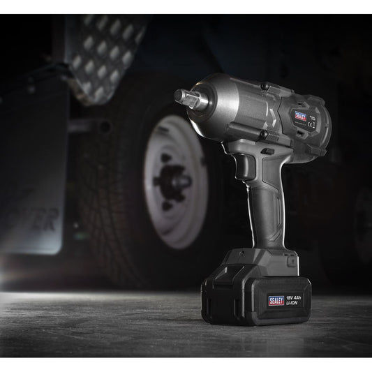 Sealey Cordless Impact Wrench 18V 4Ah Lithium-ion 1/2"Sq Drive CP1812