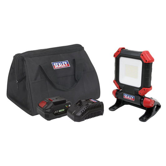 Sealey 20V 4Ah SV20 Series Cordless 15W SMD LED Worklight Kit CP20VCLKIT1