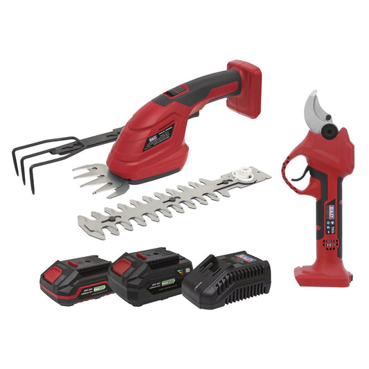 Sealey 20V Series Gardening Pruning Cleaning Combo Kit Body Only CP20VCOMBO14