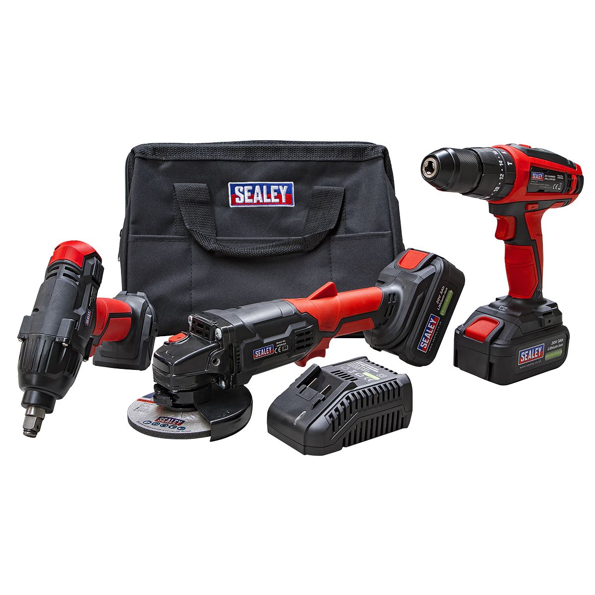 Sealey 3 x Tool Cordless Combo Kit 20V SV20 Series CP20VCOMBO1