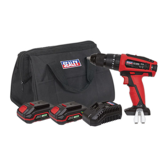 Sealey Combi Drill Kit �13mm 20V SV20 Series - 2 Batteries CP20VDDKIT