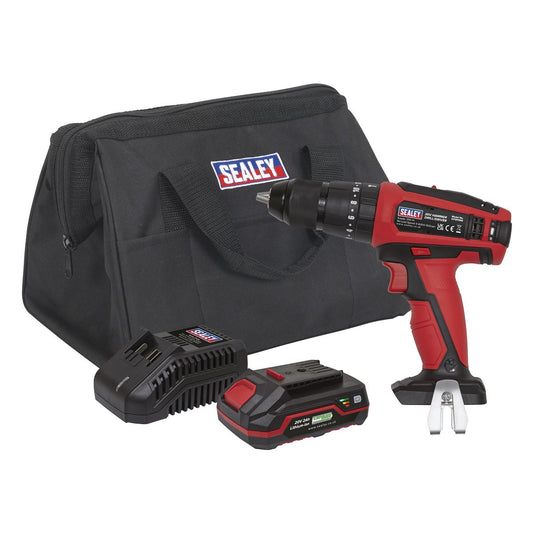 Sealey Combi Drill/Driver Kit �13mm 20V 2Ah SV20 Series Lithium-ion CP20VDDKIT1