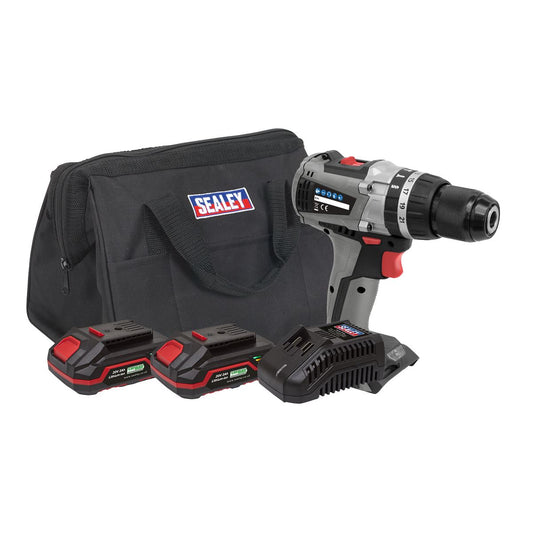 Sealey Brushless Combi Drill Kit �13mm 20V SV20 Series - 2 Batteries CP20VDDXKIT