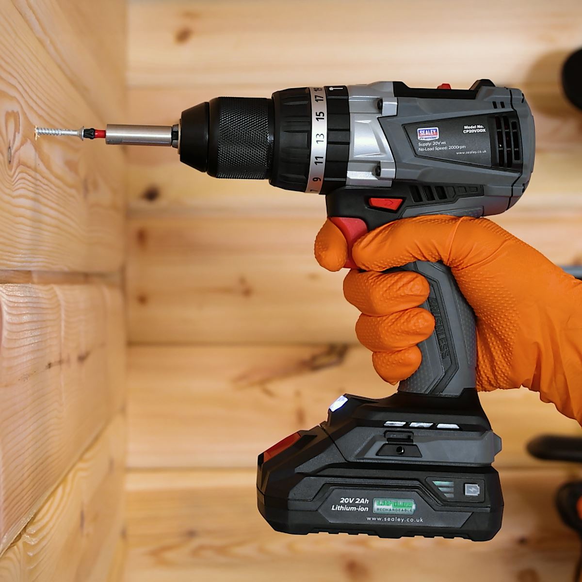 Sealey Brushless Combi Drill Kit �13mm 20V SV20 Series - 2 Batteries CP20VDDXKIT