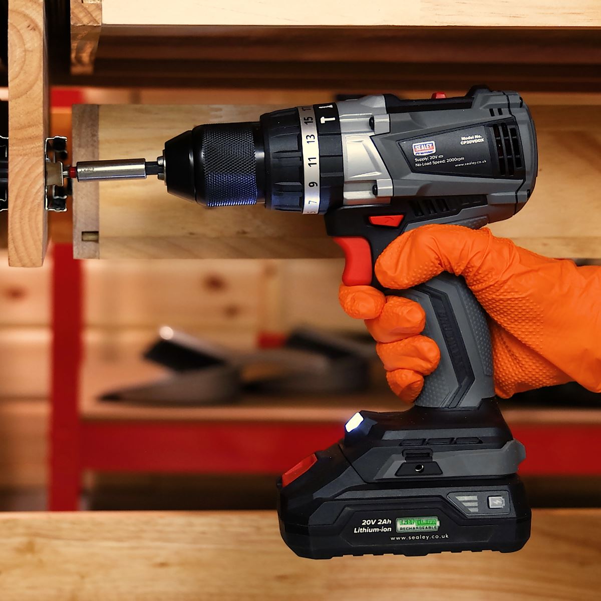 Sealey Brushless Combi Drill Kit �13mm 20V SV20 Series - 2 Batteries CP20VDDXKIT