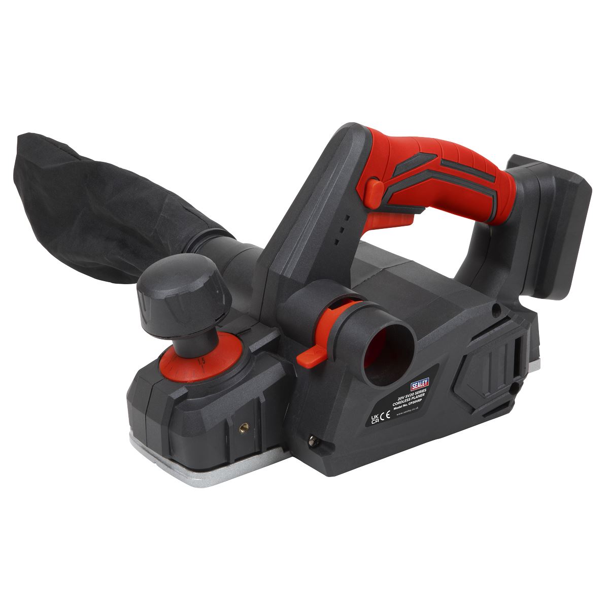 Sealey Cordless Planer 20V SV20 Series Planing Width 82mm Body Only CP20VEP