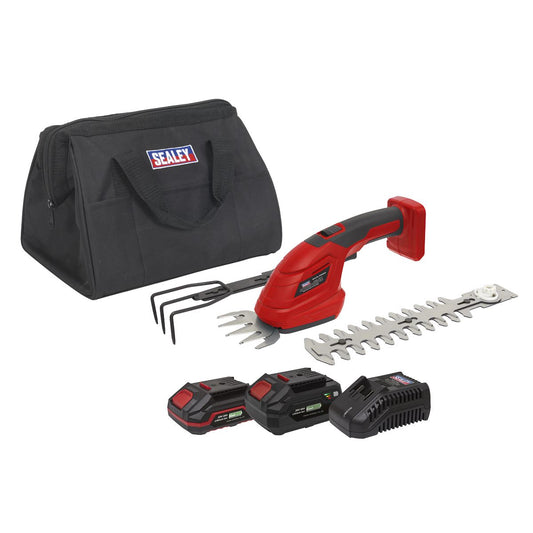 Sealey Cordless 3-in-1 Garden Tool Kit 20V SV20 Series � 2 Batteries CP20VGT3KIT
