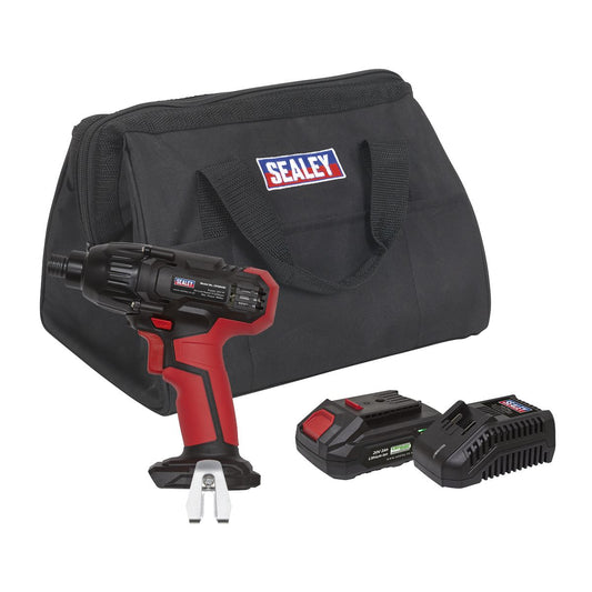 Sealey Impact Driver Kit 1/4" Hex Drive 20V 2Ah SV20 Series CP20VIDKIT1