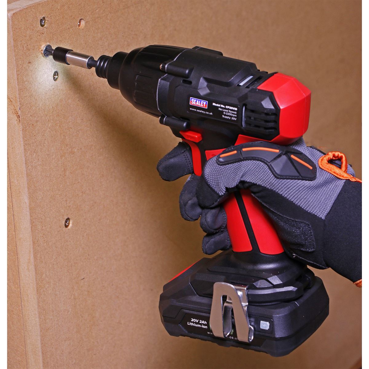 Sealey Impact Driver 20V SV20 Series 1/4"Hex Drive - Body Only CP20VID