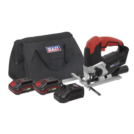 Sealey Cordless Jigsaw Kit 20V SV20 Series 2 Batteries CP20VJSKIT