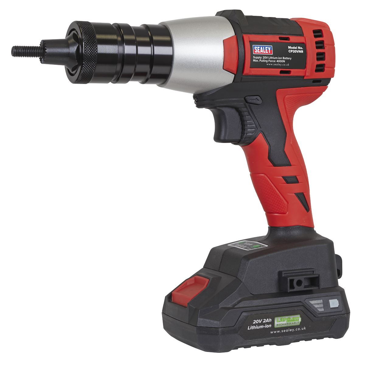 Sealey Cordless Nut Riveter 20V SV20 Series Body Only Brushless CP20VNR