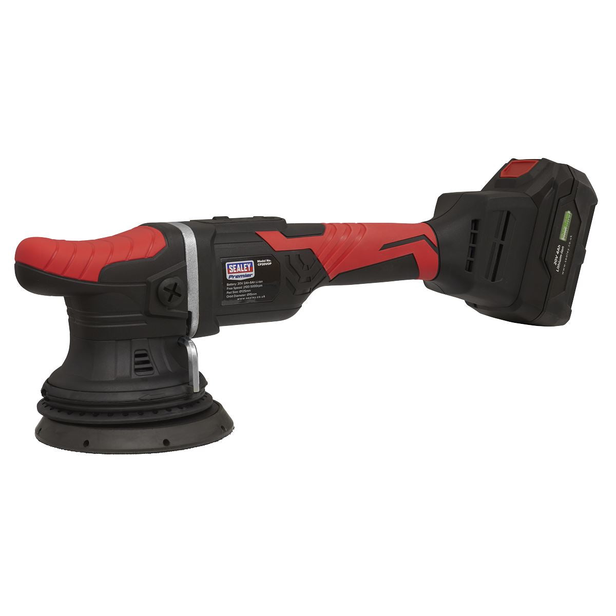 Sealey Cordless Orbital Polisher �125mm 20V SV20 Series Lithium-ion - Body Only CP20VOP