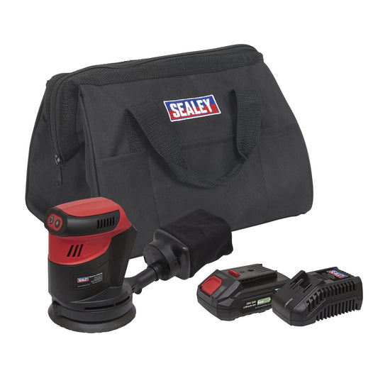 Sealey Cordless Orbital Palm Sander Kit �125mm 20V 2Ah SV20 Series CP20VOSKIT1