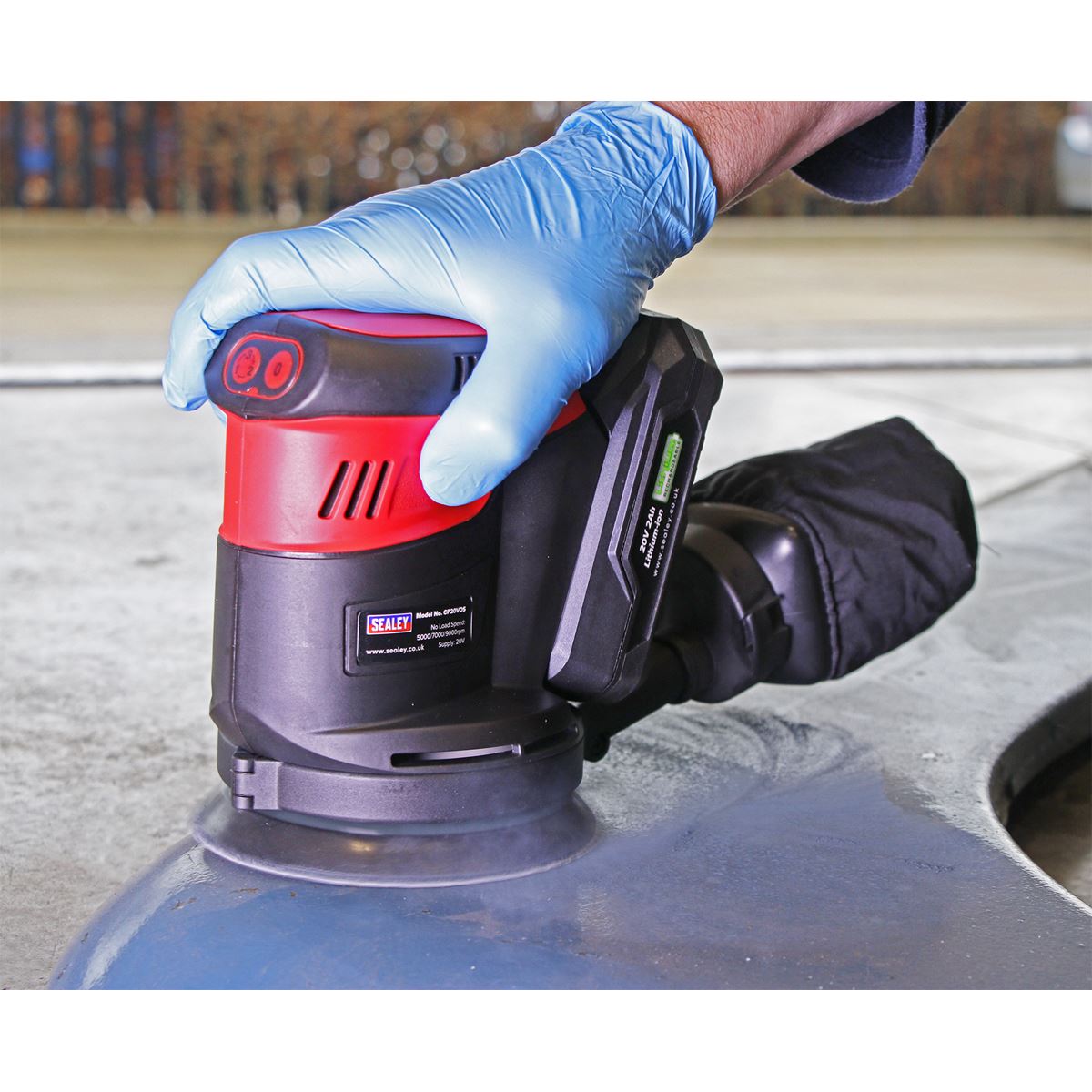 Sealey Orbital Palm Sander 20V SV20 Series �125mm - Body Only CP20VOS