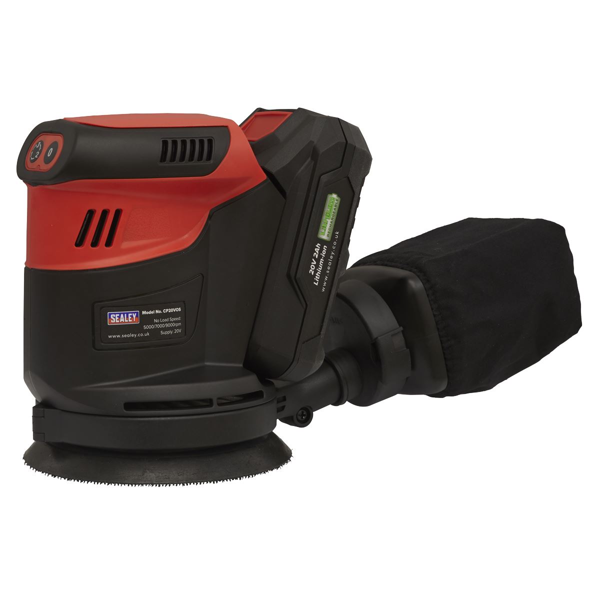 Sealey Orbital Palm Sander 20V SV20 Series �125mm - Body Only CP20VOS