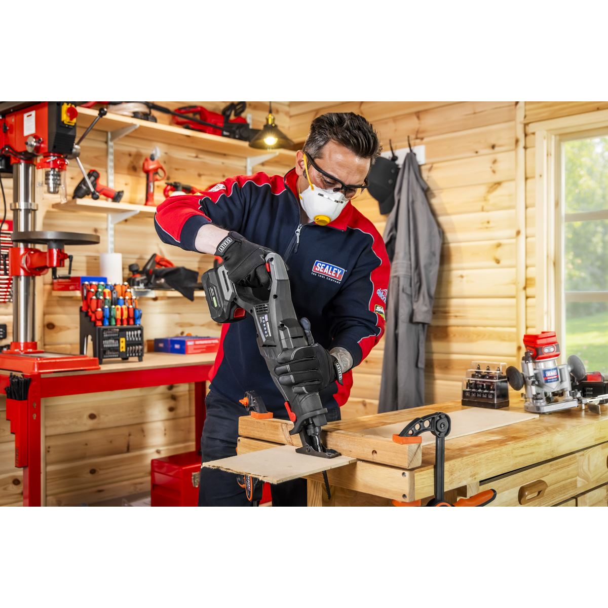 Sealey Brushless Reciprocating Saw 20V SV20 Series Kit - 2 Batteries CP20VRSXKIT