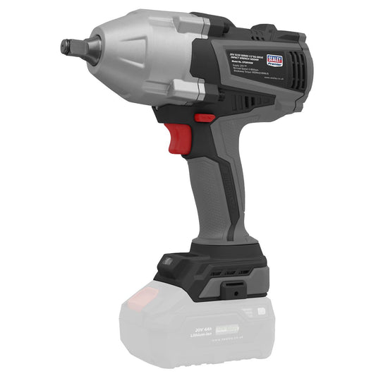 Sealey Impact Wrench 20V SV20 Series 1/2" Body Only Torque 1450Nm CP20VXIW