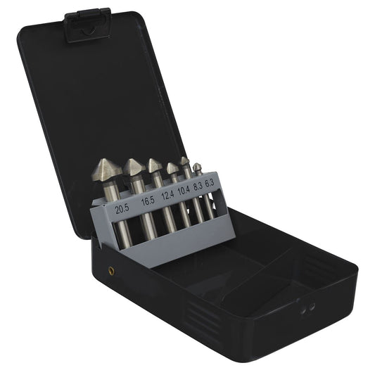 Sealey Countersink Bit Set 6pc - 3 x V Flutes CSSET6V