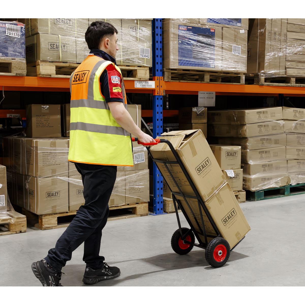 Sealey Heavy-Duty Sack Truck with PU Tyres 200kg Capacity CST983HD