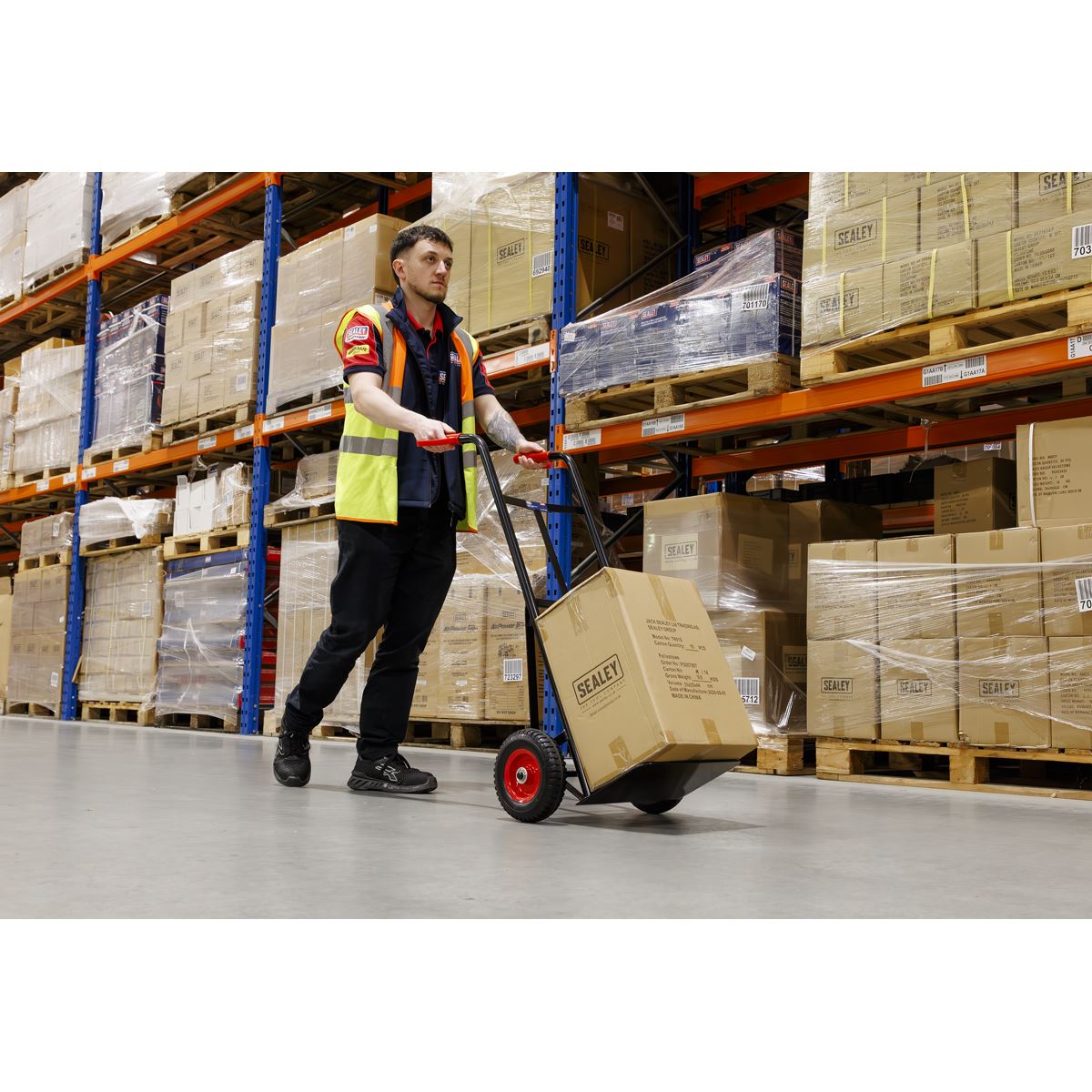 Sealey Heavy-Duty Sack Truck with PU Tyres 200kg Capacity CST983HD