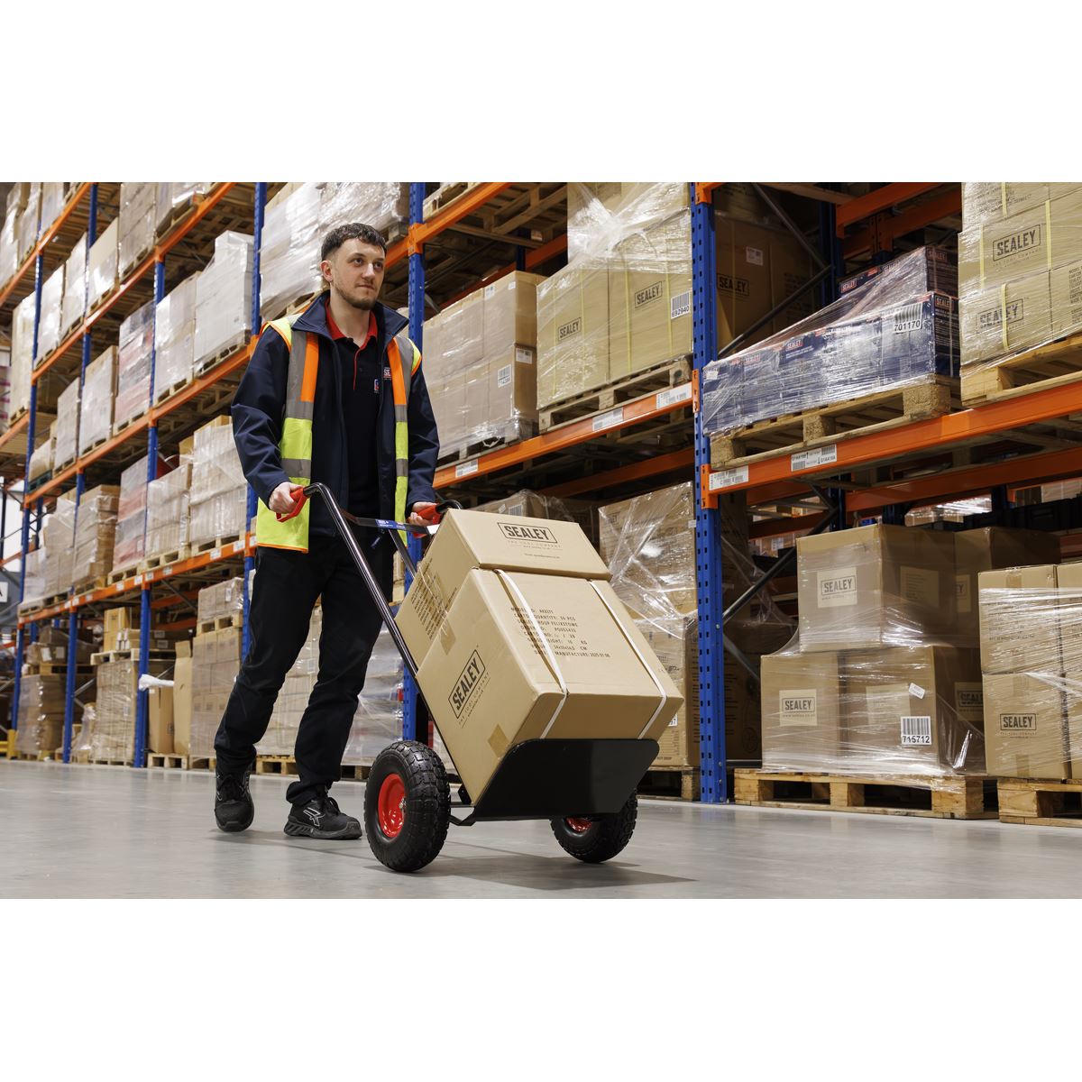 Sealey Heavy-Duty Sack Truck with PU Tyres 250kg Capacity CST987HD