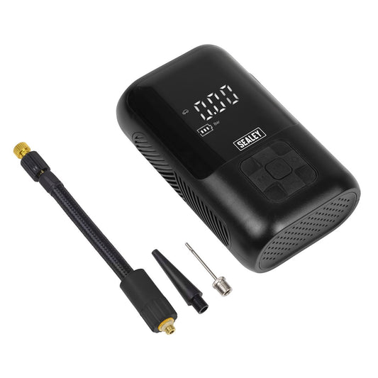 Sealey Tyre Inflator & Power Bank with Worklight Rechargeable USB Output CTI130