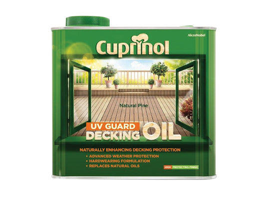 Cuprinol UV Guard Decking Oil Natural Pine 2.5 litre CUPDONP25L