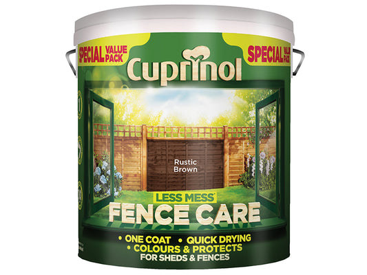 Cuprinol Less Mess Fence Care Rustic Brown 6 litre CUPLMFCRB6L