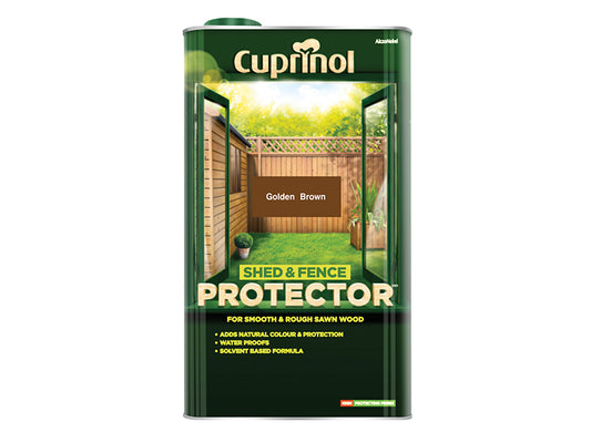 Cuprinol Shed & Fence Protector Gold Brown 5 litre CUPSFGB5L