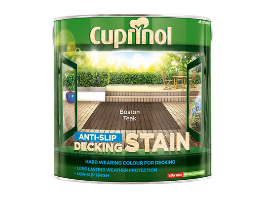 Cuprinol Anti-Slip Decking Stain Boston Teak 2.5 litre CUPUTDSBT25L