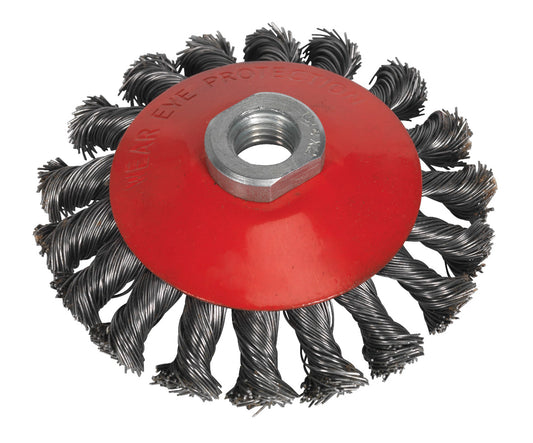 Sealey Conical Wire Brush �100mm M10 x 1.5mm CWB100