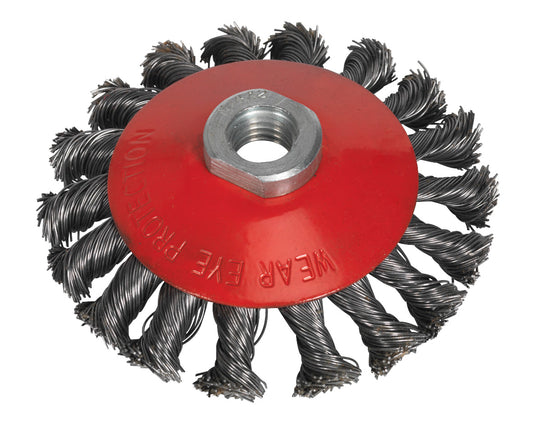 Sealey Conical Wire Brush �100mm M14 x 2mm CWB101
