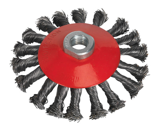 Sealey Conical Wire Brush �115mm M14 x 2mm CWB115