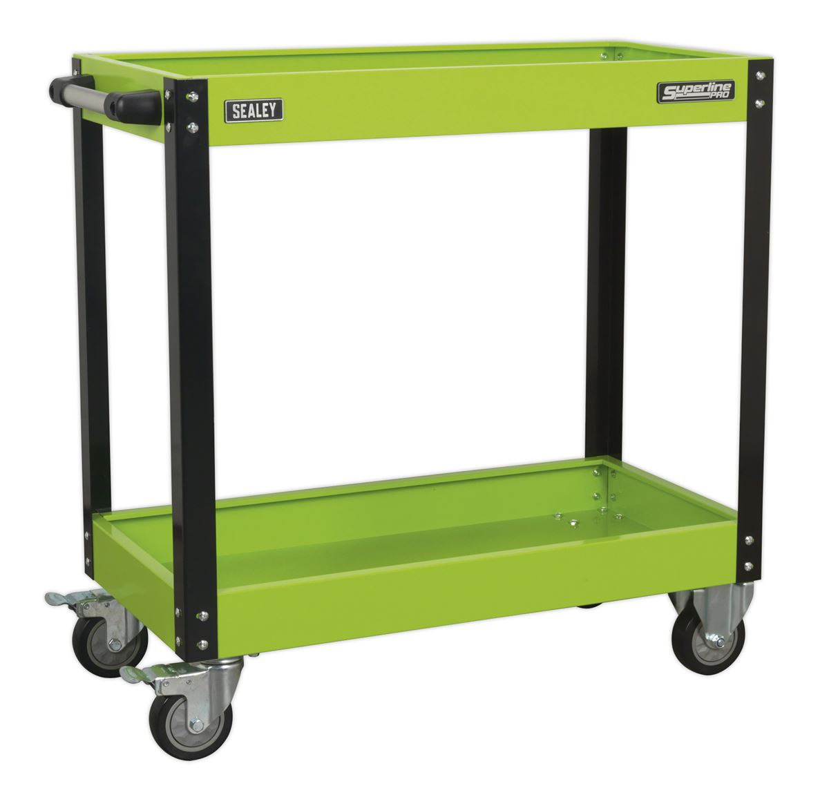 Sealey Workshop Trolley 2-Level Heavy-Duty - Hi-Vis Green CX109HV