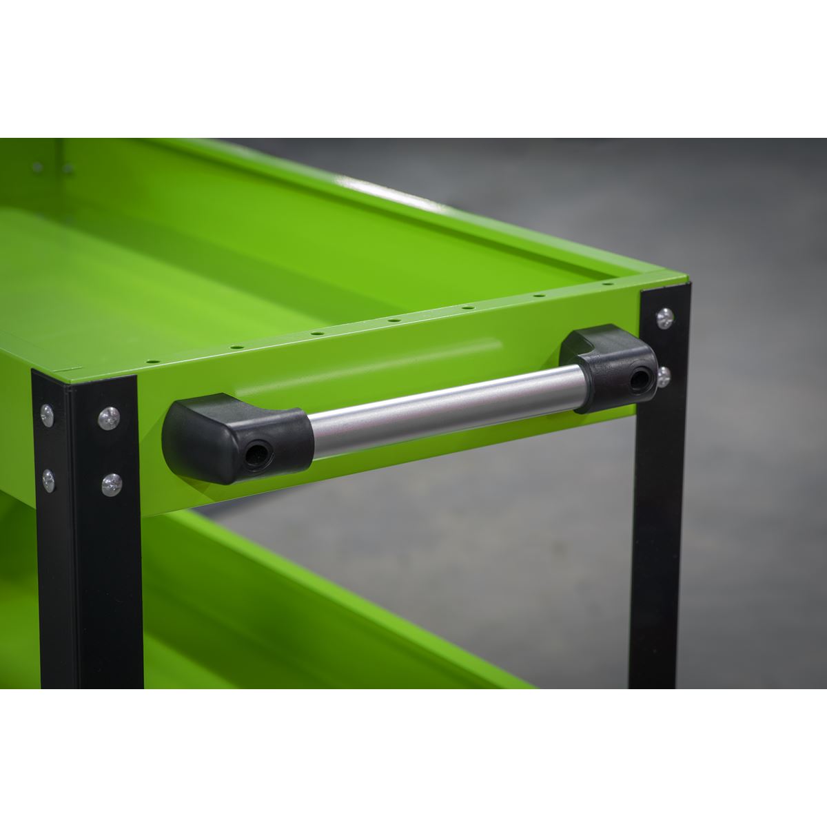 Sealey Workshop Trolley 3-Level Heavy-Duty - Hi-Vis Green CX110HV