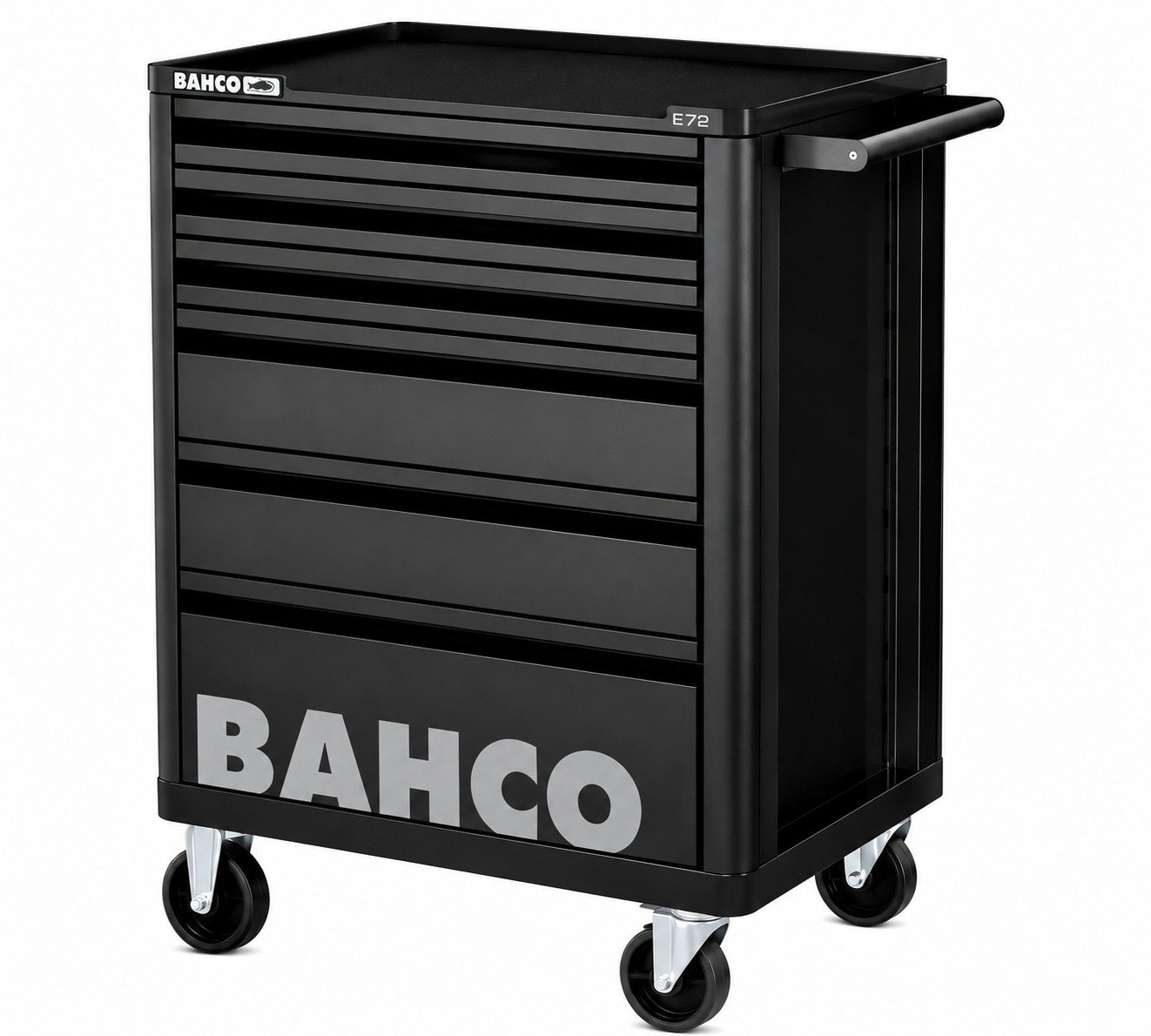 Bahco 6 Drawer Blacck Tool Box Trolley Workshop Roller Cabinet 26" E72 Storage Hub 1472K6BLACK