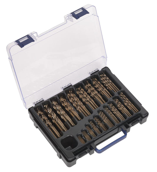 Sealey HSS Cobalt Fully Ground Drill Bit Assortment 170pc �1-10mm DBS170CB