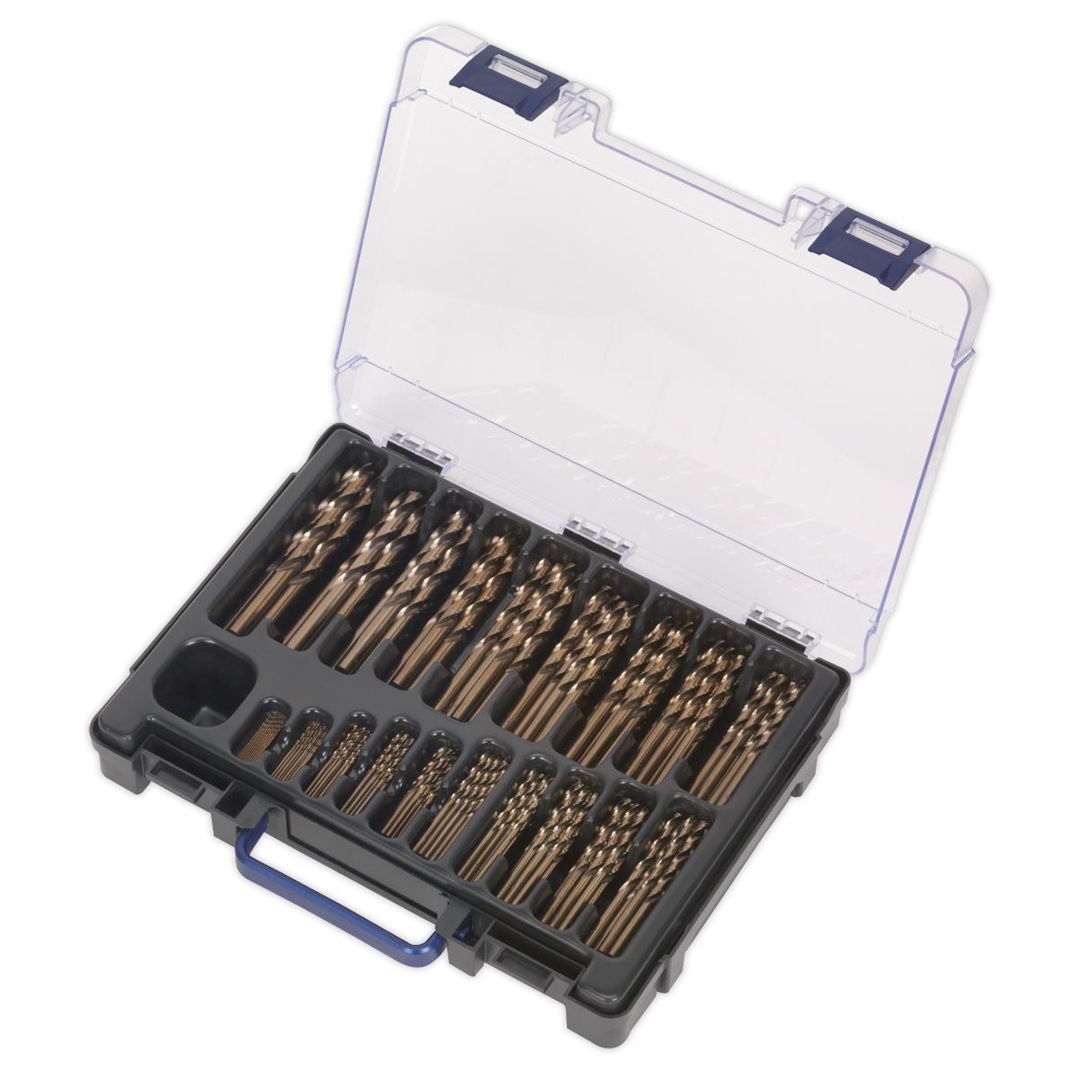 Sealey HSS Cobalt Fully Ground Drill Bit Assortment 170pc �1-10mm DBS170CB