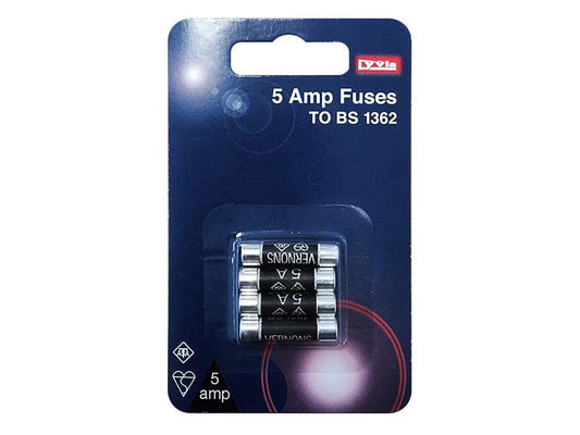 Dencon 5A Electrical Fuse Pack of 4 DCN1005