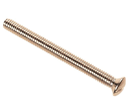 Dencon Nickle Plated Switch Socket Plate Screws 3.5 x 38mm Pack 10 DCN113810NB