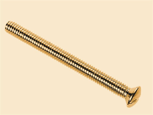 Dencon Brass Switch Socket Plate Screws 3.5 x 38mm Pack of 10 DCN1138B10NB