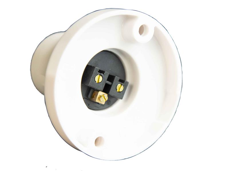 Dencon Heat Resistant BC Straight Batten Electric Lamp Holder DCN1426T2NB