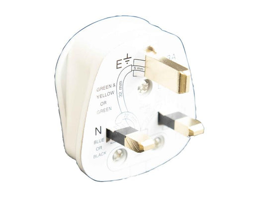Dencon Electrical 3 Pin Fused Plug 13A White DCN1689NB