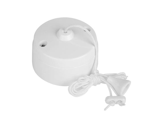 Dencon White Electrical Ceiling Pull Switch 1 Way 6A DCN1750NB